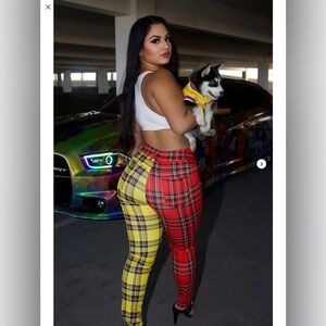 FASHION NOVA EYE CATCHING PLAID PANTS 🔥